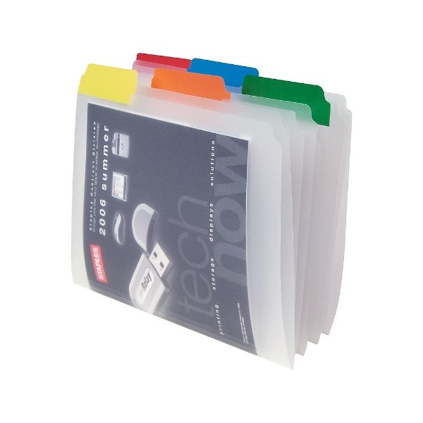 Plastic File Folders, 3-Tab, Letter Size, Clear, 25/Box (36056-CC)