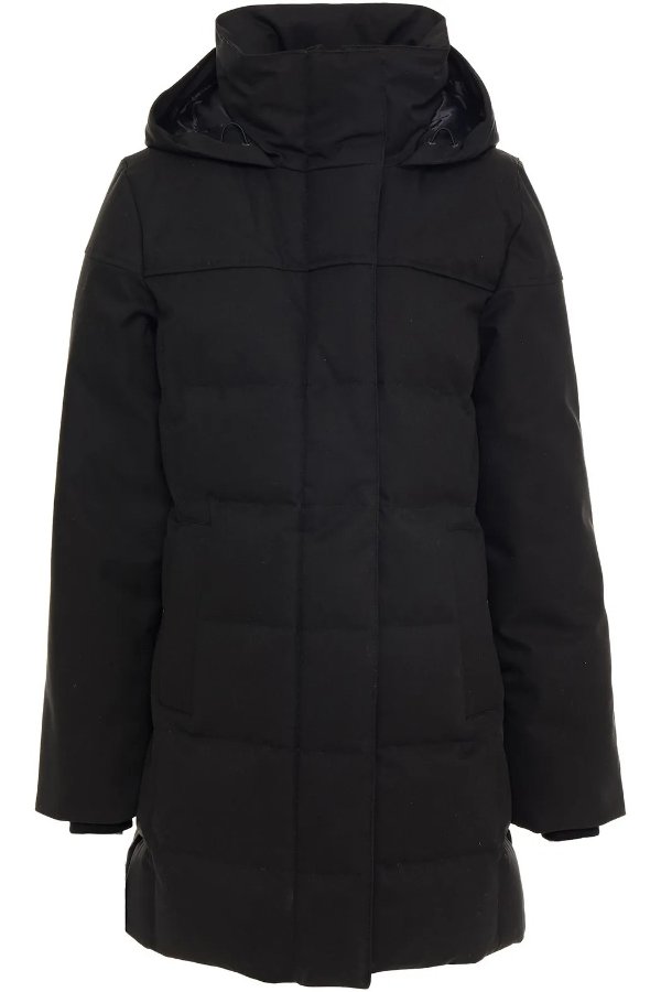 Annecy quilted twill hooded down coat