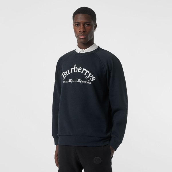 Embroidered Archive Logo Jersey Sweatshirt