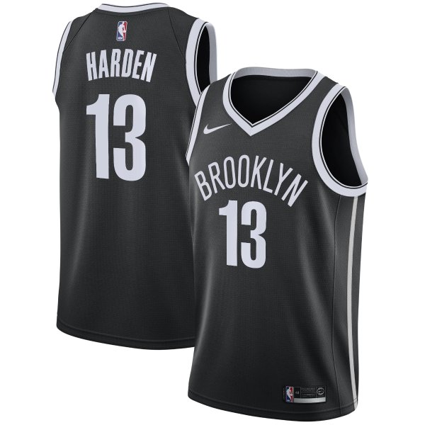 Men's Brooklyn Nets James Harden Nike Black 2020/21 Swingman Jersey - Icon Edition