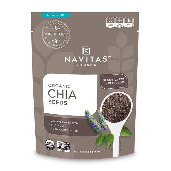 Chia Seeds, 16 oz. Bag — Organic, Non-GMO, Gluten-Free