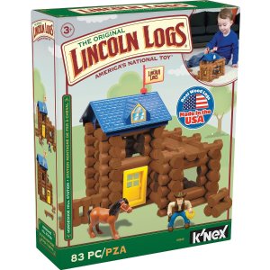 史低价！Lincoln Logs 实木拼搭玩具-牛仔马场