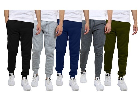 Blue Ice 3-Pack Men's Fleece-Lined Classic Jogger Sweatpants (Sizes, S-2XL)