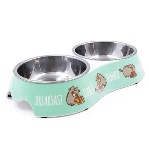 Mealtime Blue Double Pet Bowl, 0.75 Cup | Petco