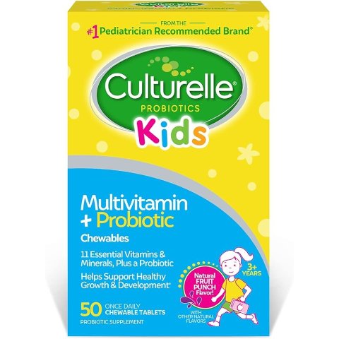Kids Complete Multivitamin Plus Probiotic Chewable | Daily Dietary Supplement for Kids | Digestive & Immune Support*| Contains LGG, The proven probiotic⌘| 50Count