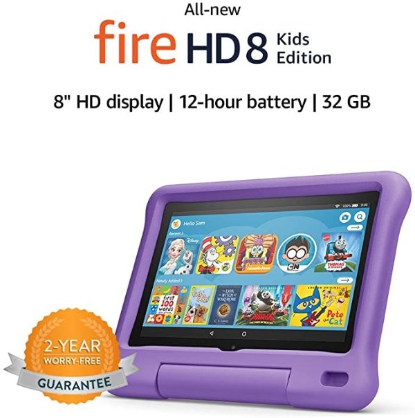 超新 Fire HD 8 儿童平板电脑，紫色