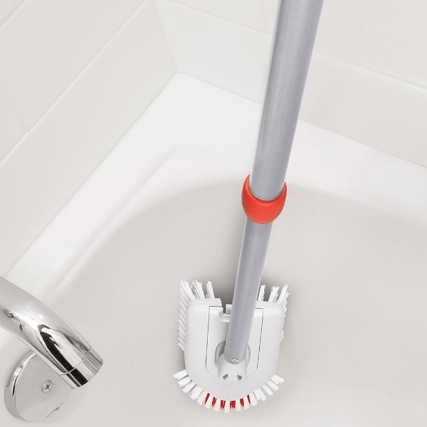 Good Grips White & Orange Extendable Tub & Tile Scrubber