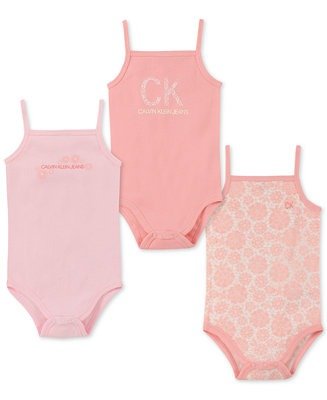 Baby Girls 3-Pk. Floral Tank Bodysuits