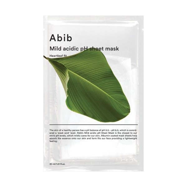 [ABIB] Mild Acidic pH Sheet Mask Heartleaf Fit - 1pack(10pcs) - Yamibuy.com