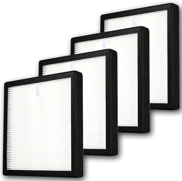 True HEPA H13 Filter Replacement Compatible with 1701 and 1702 Model Air Purifiers (Set of 4)