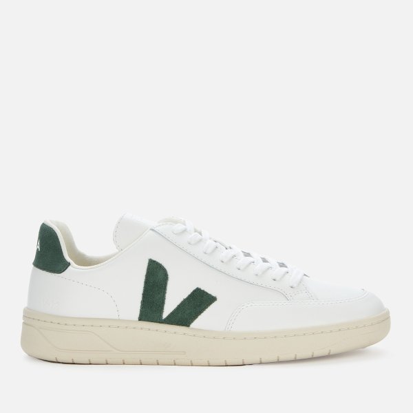 Men's V12 Leather Trainers - Extra White/Cyprus