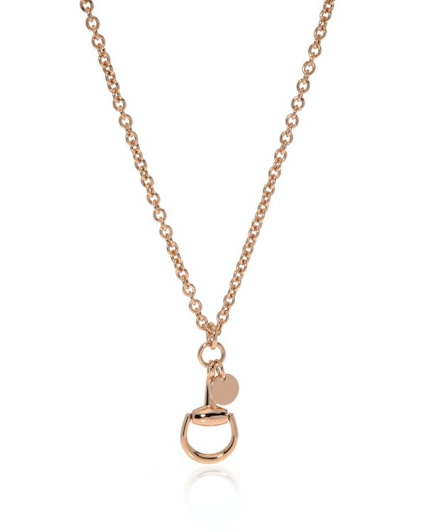 18k Rose Gold Horsebit Necklace YBB15494900300U