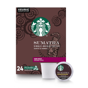 Starbucks Sumatra Dark Roast Single Cup Coffee, 0.42 Ounce (Pack of 24)
