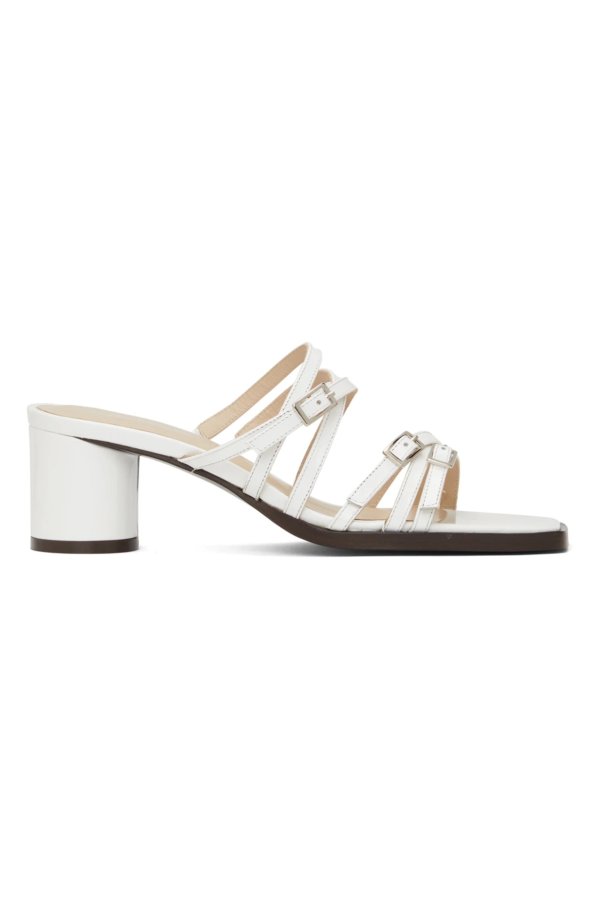 White Jane Heeled Sandals