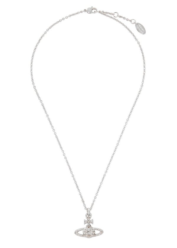 Mayfair Bas Relief silver-tone orb necklace