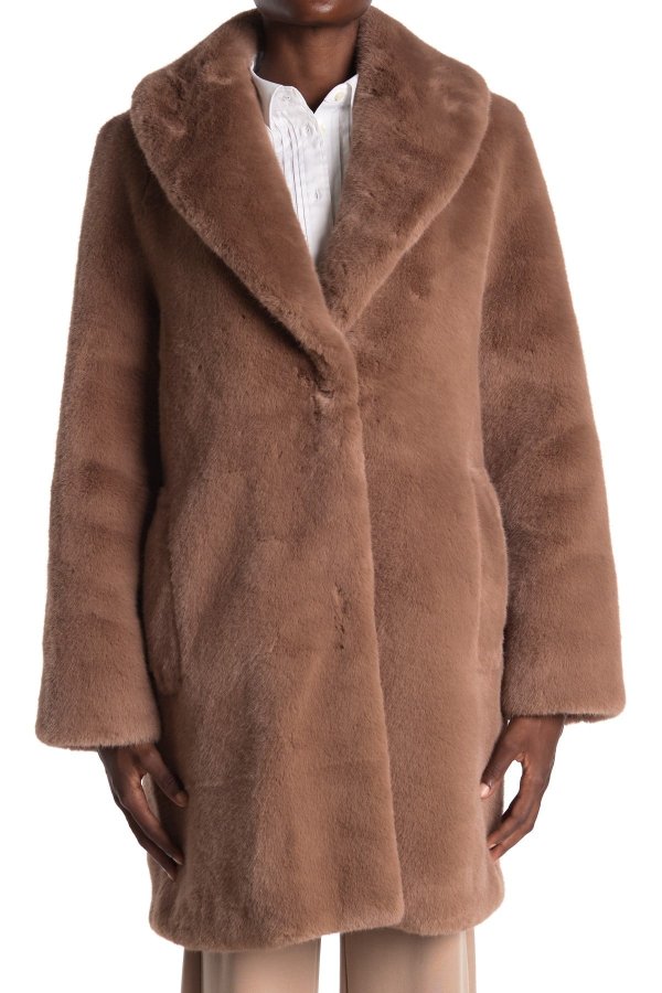 Faux Fur Long Shady Coat