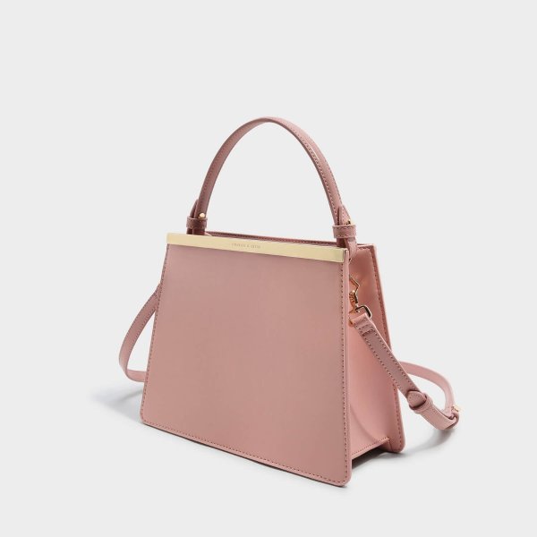 Pink Structured Handbag |CHARLES & KEITH