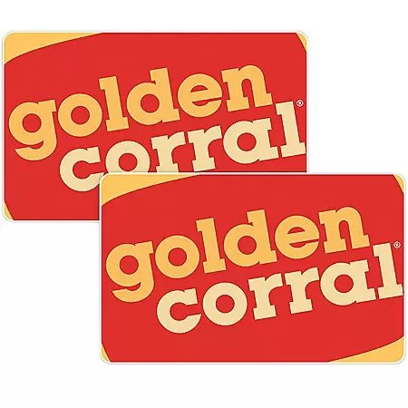 Golden Corral $50 礼卡 ($25两张)