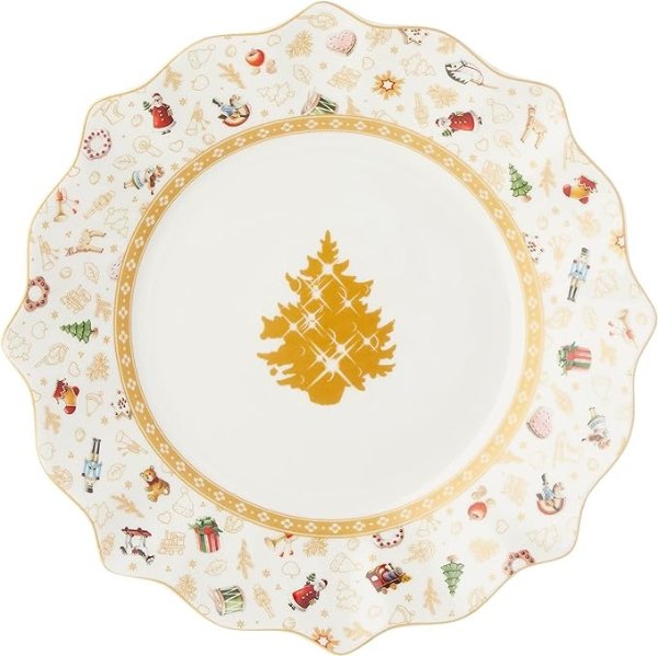 Toys Delight 周年纪念版早餐盘，陶瓷，白色，24厘米 ，14-8585-2644