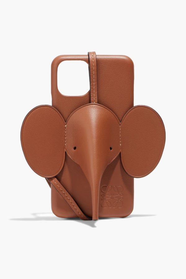 Appliqued leather phone case