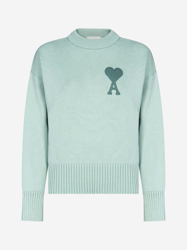 Ami-de-Coeur patch cotton and wool sweater