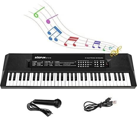 M SANMERSEN Kids Music Piano Keyboard, 61 Keys