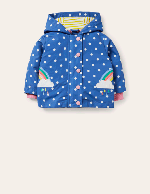 Rainbow 3-in-1 Printed Jacket - Venice Blue Spot | Boden US