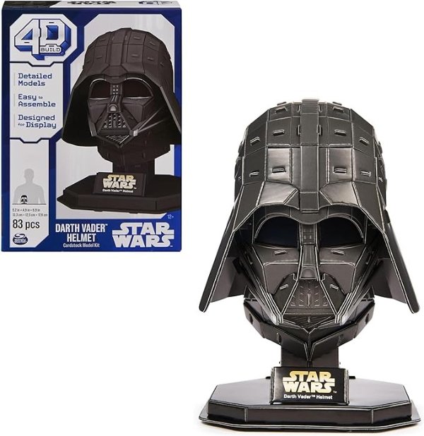 Star Wars Darth Vader 3D Cardstock Model Kit 83 Pcs Star Wars Toys Desk Decor Building Toys Paper Model Kits for Adults & Teens 12+