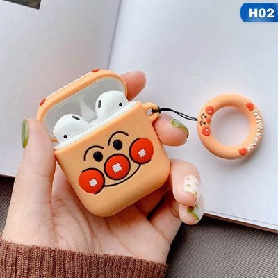 Airpods Case Cover Fun Cartoon Design with Keychain | Protective Premium Silicone Anti-Lost Dust-Proof and Shock Resistant A variety of cartoon styles