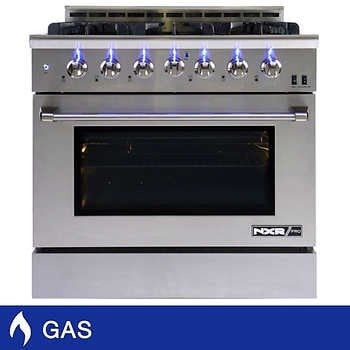 NXR-PRO 36" Professional Style GAS Range in Stainless Steel - NXRPRO3651