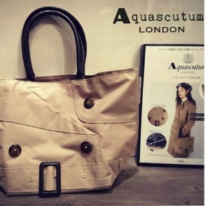 补货：Aquascutum LONDON 风衣造型托特包 2色可选