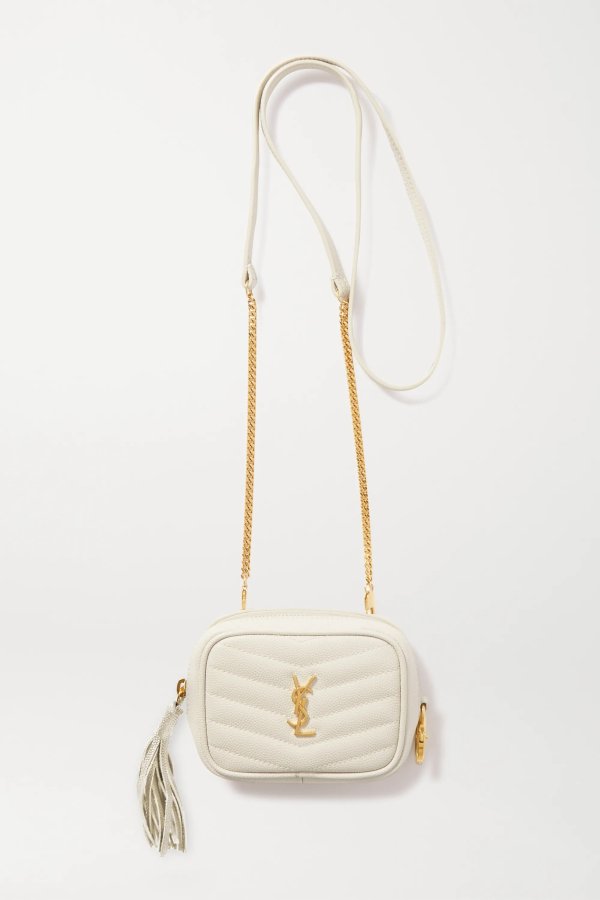 Lou Baby quilted textured-leather shoulder bag