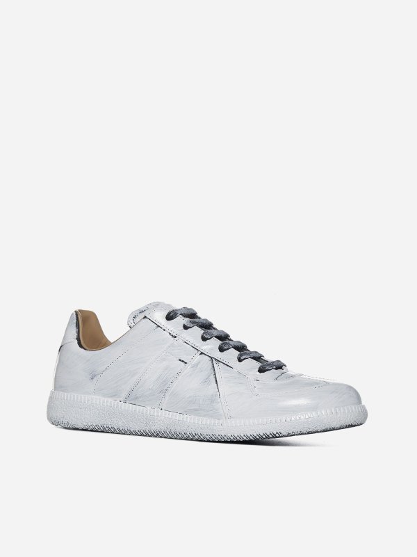 Replica painted leather sneakers