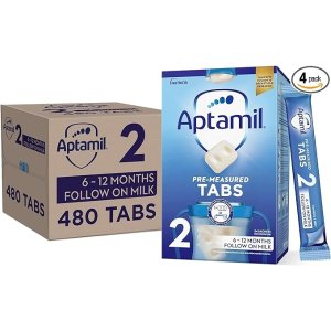 Aptamil终于补货啦！1块=1勺奶粉！2段奶粉块 6-12月, 120块*4罐