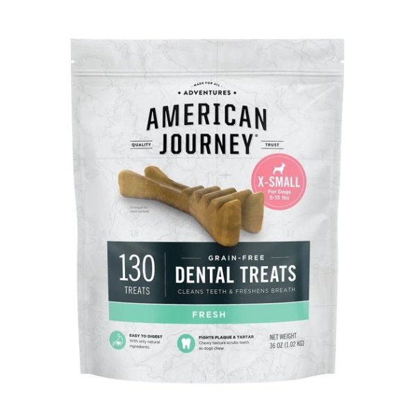 Extra-Small Grain-Free Fresh Dental Dog Treats, 36-oz bag, 130 count - Chewy.com