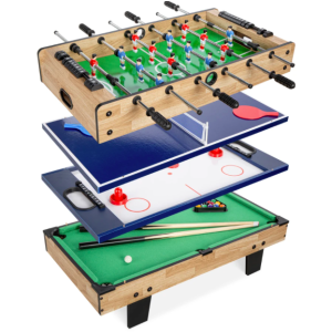 Best Choice Products 4-in-1 Multi Game Table Set w/ Air Hockey, Table Tennis, Billiards, Foosball