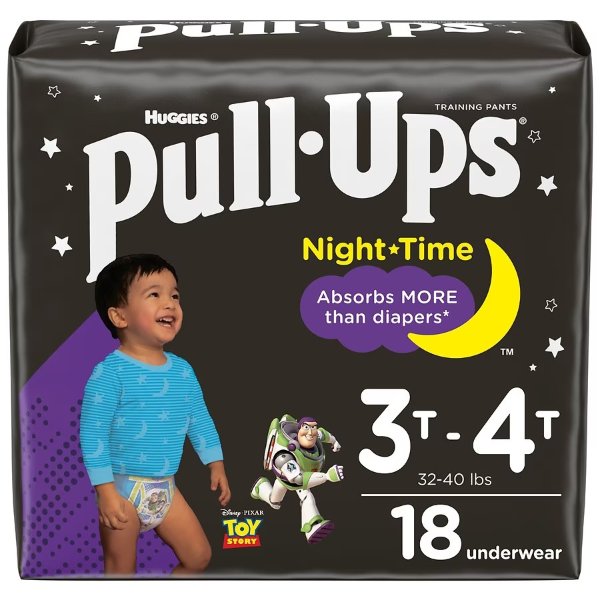 Huggies Pull-Ups Boys' Night-Time Potty Training Pants 3T - 4T