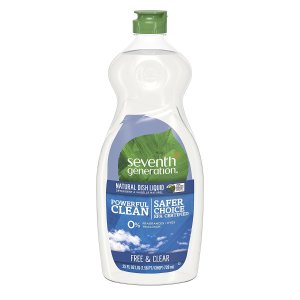2*Seventh Generation Natural Dish Liquid, Free & Clear Unscented, 25-Ounce Bottles (Pack of 6)