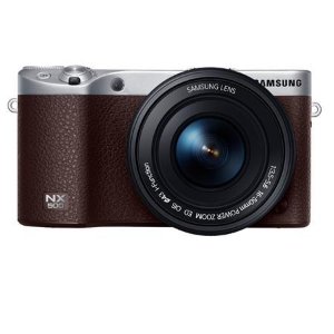 Samsung NX500 Interchangeable Lens Camera with 16-50mm Power Zoom Lens, Brown EV-NX500ZBMJUS