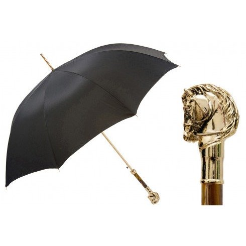 - Luxury Golden Horse Handle Umbrella
