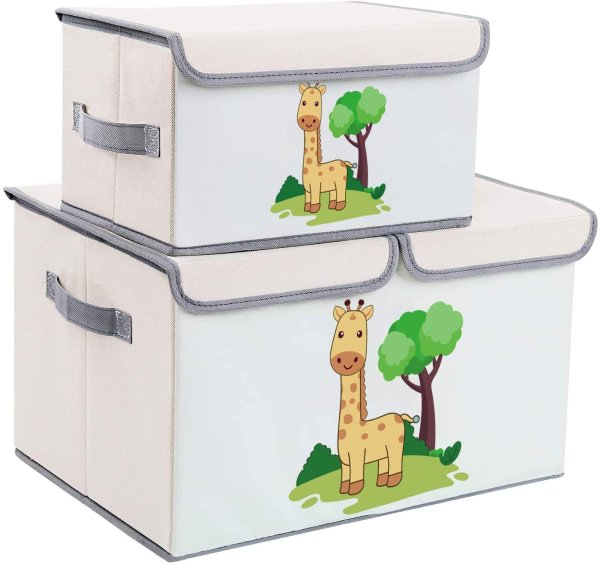 DIMJ Toy Chest with Lid, Large Kids Toy Storage Box Decorative