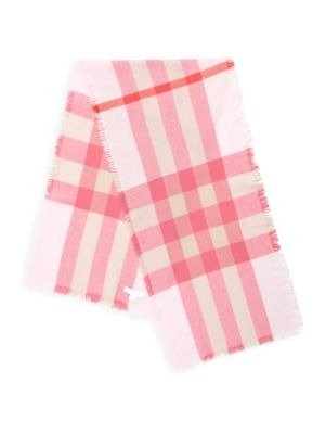 - Gingham Check Wool & Cashmere Scarf