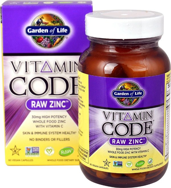Vitamin Code® RAW Zinc™ -- 60 Vegan Capsules