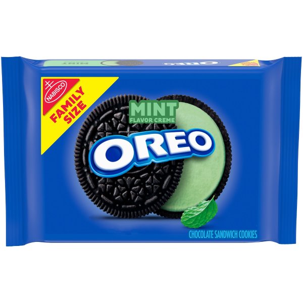 Mint Flavored Creme Chocolate Sandwich Cookies, Family Size, 20 oz