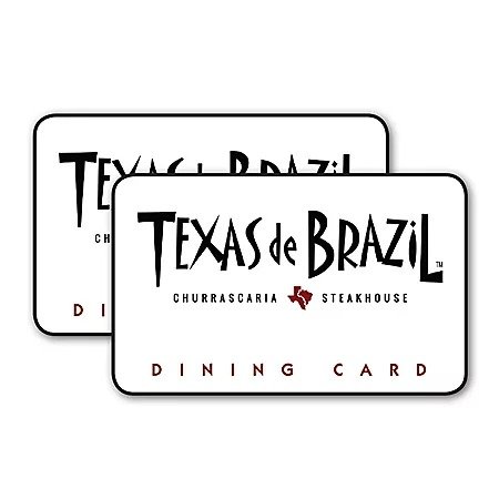 Texas De Brazil $100 Value Gift Cards - 2 x $50 - Sam's Club