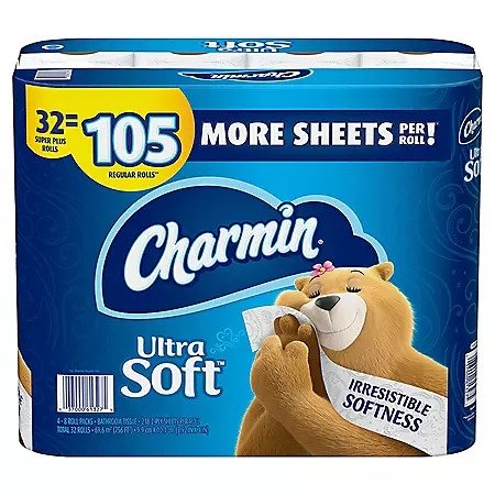 Charmin Ultra Soft Toilet Paper Super Plus Rolls (218 sheets/roll, 32 rolls) - Sam's Club