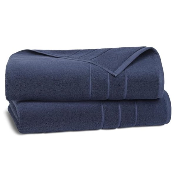 Super-Plush Turkish Cotton Bath Sheets - Set of 2, Midnight Navy, 100% Cotton | Best Luxury Spa Towels