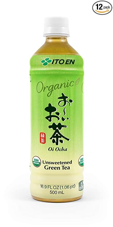 Organic Oi Ocha Unsweetened Green Tea, 16.9 Ounce (Pack of 12), Zero Calories
