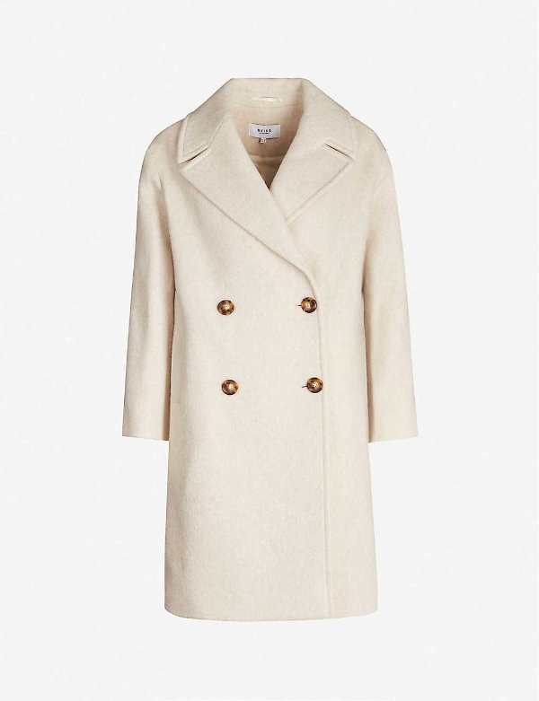 Scarletta double-breasted wool-blend coat