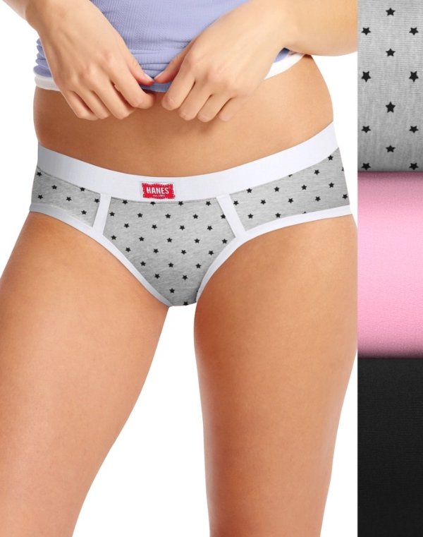 Hanes Women's Brief Underwear, Moisture-Wicking, 10-Pack